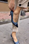 TEYA WOMEN'S NAVY BLUE HEEL SHOES - 6