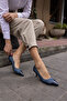 TEYA WOMEN'S NAVY BLUE HEEL SHOES