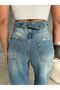 Ice Blue Baggy Palazzo Jeans - 3