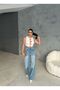 Ice Blue Baggy Palazzo Jeans - 5