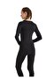 1257 Black Unisex Long Sleeve V-Neck Thermal Top - 2
