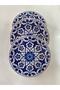 3 Pieces 9 cm Tile Patterned Ceramic Coasters - 3