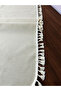 Tassel Detailed Oval Linen Runner 40x150 - 8
