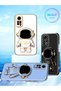 Luxury Silicone Case with Black Astronaut Stand and Gold Detail for Xiaomi Redmi Note 12 Pro 4g - 2