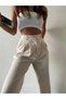 Elçim Women's High Waist Lycra Wide Leg Fabric Trousers, Special Design Palazzo Model - 2