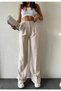 Elçim Women's High Waist Lycra Wide Leg Fabric Trousers, Special Design Palazzo Model - 3