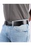 2 PCS 100% Leather Men's Belt 4.5cm Sports Jeans Compatible Double Tongue - 3