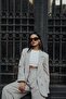 Oversize Gray Jacket with Back Detail