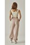 MUSLIN HIGH WAIST ELASTIC TROUSERS - 4