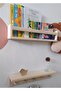 Wooden Hanger Shelf and Bookcase Shelf Educational Montessori Shelf 2 Pieces 50 cm - 2