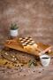 Justwood Risus Top Footed 17x30 Cm Wooden Rectangular Cake Presentation Serving Plate