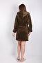 Women's Hooded Embroidered 100% Bamboo Short Dressing Gown - 2