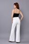 Women's High Waist Belted Palazzo Trousers - 3