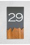Vertical Plexi Wood Detailed Uv Printed Apartment Apartment Hotel Office Door Number - Door No:29