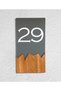 Vertical Plexi Wood Detailed Uv Printed Apartment Apartment Hotel Office Door Number - Door No:29 - 3