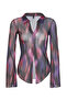 Purple Special Textured Fitted/Fitted Printed Shirt Collar Stretch Knitted Blouse TWOSS24BZ00026 - 7