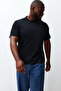 Big Size Black Regular/Normal Cut 100% T-Shirt Tmnss23Ts00134 - 3