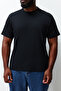 Big Size Black Regular/Normal Cut 100% T-Shirt Tmnss23Ts00134 - 4