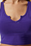 Women's Purple Strappy Crop Knitted Blouse OW00030 - 5