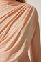 Women's Peach Gather Detailed Stand Collar Sandy Blouse FF00135 - 4