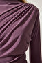 Women's Lilac Ruched Detail Mock Neck Sandy Blouse FF00135 - 4
