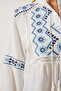 Women's White Embroidered Woven Blouse ES00162 - 7