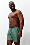 Khaki Standard Size Crab Printed Large Size Swimsuit Swim Shorts Tmnss24Kd00006 - 3