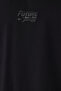 Siyah Oversize/Geniş Kesim Kabarık Yazı Baskılı Etiketli T-Shirt/Atlet TMNSS24AL00005 - 5
