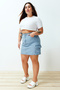 Blue Cargo Pocket Mini Denim Skirt TBBSS24AZ00028 - 2