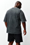 Premium Plus Size Oversize/Wide Cut Faded Effect 100% Cotton T-Shirt Tmnss23Bf00000 - 6