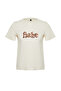 Taş Payet Slogan Nakışlı Regular/Normal Kalıp Örme T-Shirt TWOSS24TS00045 - 7