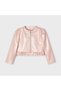 Girl's Laser Cut Faux Leather Shiny Jacket Powder L24Y3470