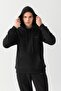 Essential Oversize Kapüşonlu Sweatshirt Siyah - 5