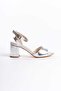 WOMEN VEGAN LEATHER HEELED SANDALS - 4