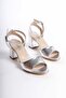 WOMEN VEGAN LEATHER HEELED SANDALS - 3