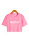 Kids Blacpink Printed 100% Cotton Crop T-shirt