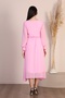 Maternity Double Breasted Collar Belted Chiffon Dress Trend Wedding Engagement Henna Pink - 4