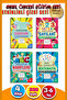 Education and Painting Set Suitable for 3-6 Years Old (Line Works-Math-Letters-Numbers)4 Big Books - 3