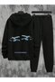 Unisex Red Kangaroo Pocket Long Long Sleeve Tracksuit Set - 6