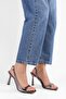 Women's Tobian Platinum Shiny Heeled Shoes - 6