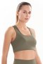 Women's Square Collar Back Detailed Sports Bra 7153
