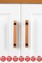 Cabinet Handles, 10 Pieces - 192 Mm (19.2 CM) - Natural Wooden Handles, Drawer Handles, Kitchen Cabinet Handles - 2