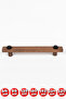 Cabinet Handles, 10 Pieces - 224 Mm (22.4 CM) - Natural Wooden Handles, Drawer Handles, Kitchen Cabinet Handles - 4