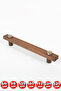 Cabinet Handles, 10 Pieces - 96 Mm (9.6 CM) - Natural Wooden Handles, Drawer Handles, Kitchen Cabinet Handles - 4