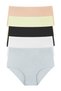 Women's Ribbed High Waist Panties Set of 5 - Kts3095 - 2