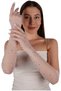 Stylish Bridal Gloves with Rhinestones Rhinestoned Tulle Gloves for Wedding and Prom Night White - 3