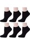 6 Pairs of Combed Cotton Seamless Women's Booties Socks