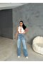 Ice Blue Baggy Palazzo Jeans - 8
