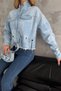 Women's New Season Bird Eye Chain Denim Jeans Jacket - 5