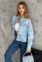 Women's New Season Bird Eye Chain Denim Jeans Jacket - 4